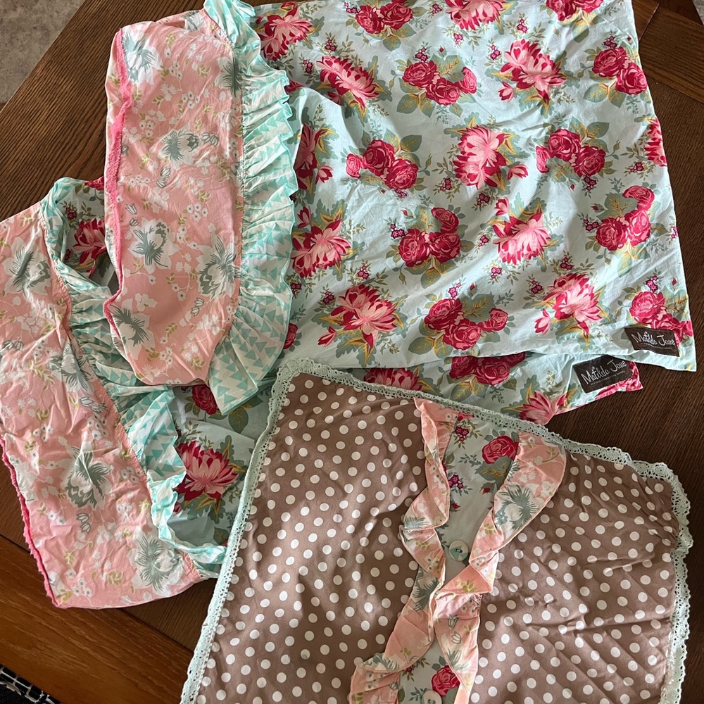 Matilda Jane Floral and Polka Dot Pillow Set